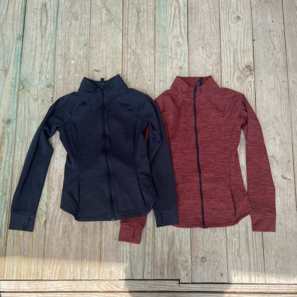 Black and Red Zip-Up Jackets